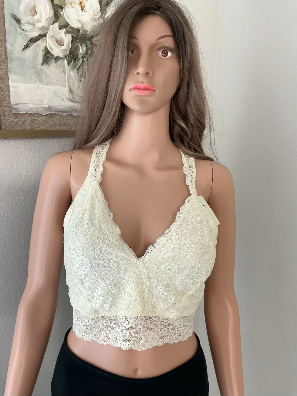 Soma Cream Lace Bralette Tank